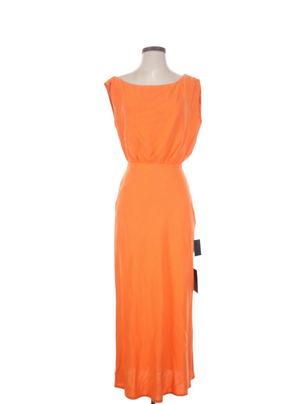 Lulus Boatneck Orange Cocktail Maxi Dress Size Small NWT